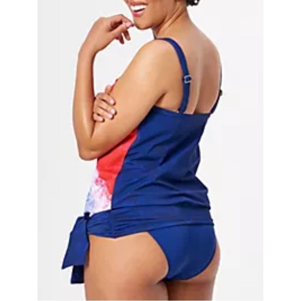 Kim Gravel X Swimsuits For All Bandeau Blouson Tankini 2pc Set NWOT Size 10 - Picture 2 of 13